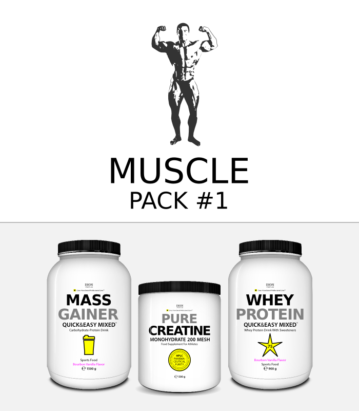 -25% MUSCLE PACK-1 Gainer + Creatine + Whey