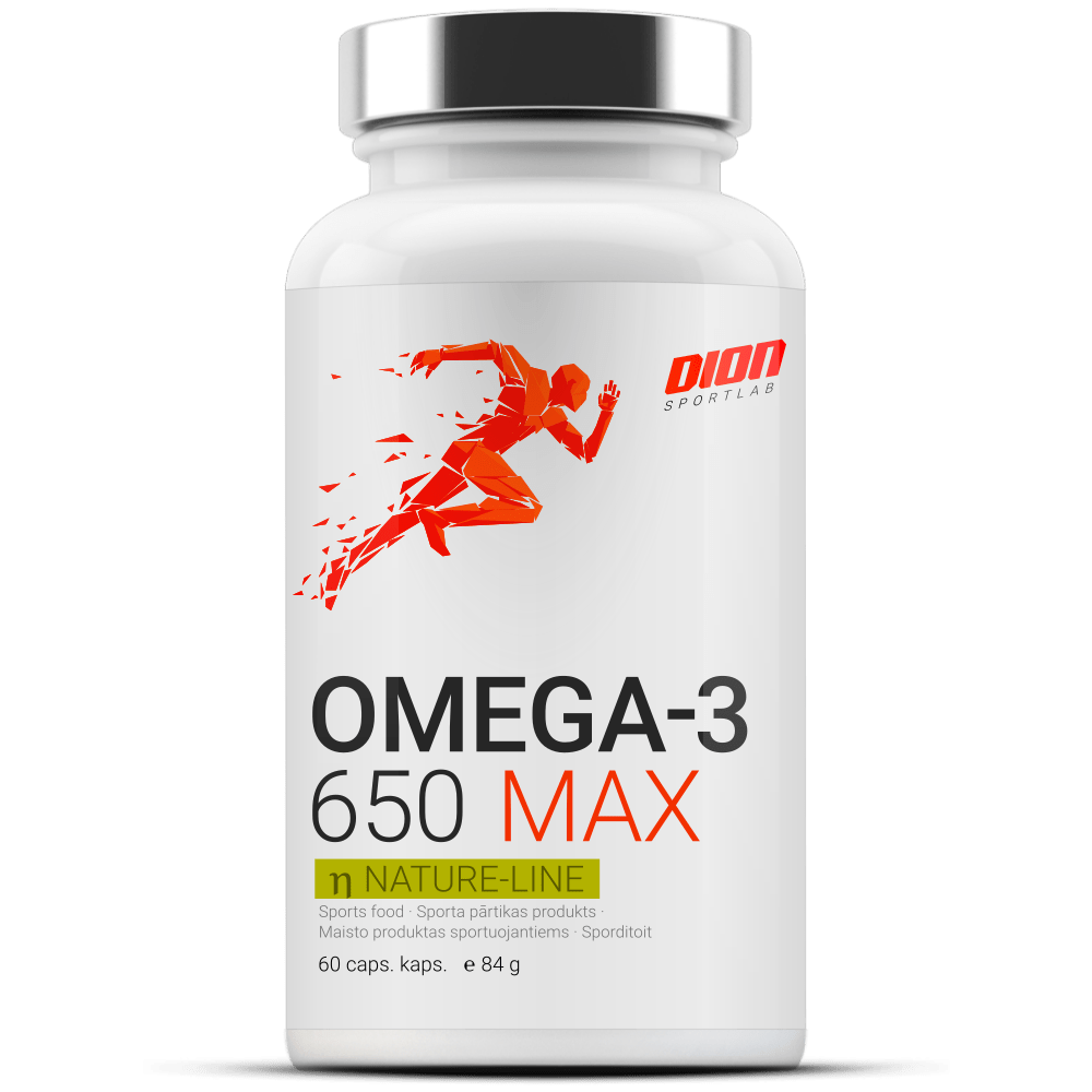 OMEGA-3 MAX 650 1000 mg zivju eļļas koncentrāts (65% Omega-3)