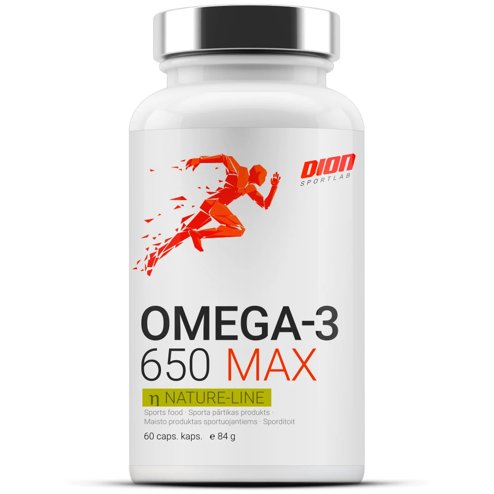 OMEGA-3 MAX 650 1000 mg zivju eļļas koncentrāts (65% Omega-3)