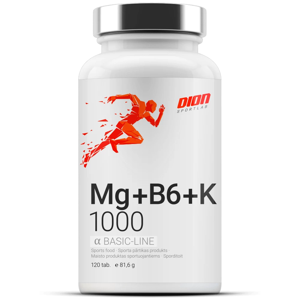 Mg+B6+K 1000 Magnijs + Kālijs + B6 vitamīns